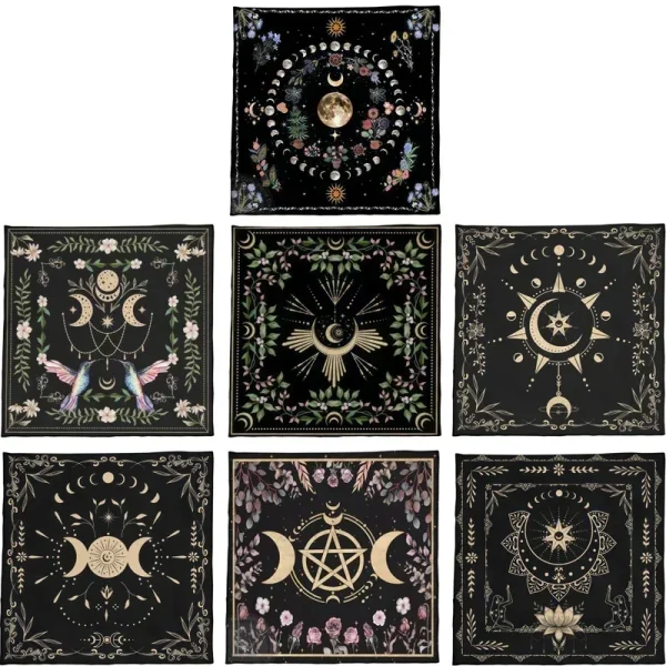 Square Shape Pendulum Divinations Mat Altar Tablecloth Board Game Card Pad Rune Table Cloth Metaphysical Board Game Mat