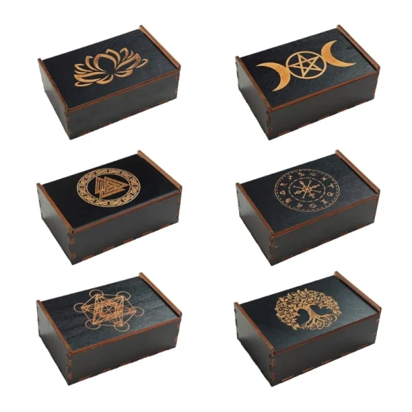 G92F Game Tarots Cards Storage Box Holder Tarots Cards Storage Gift Case Small Trinkets Box Divination Storage Box