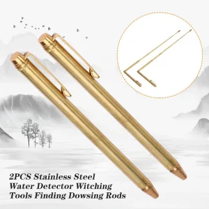 1pc Brass Dowsing Rods Water Detector Measuring Instruments Water Detector Metal Positioning Rod Adjustable Divining Detector