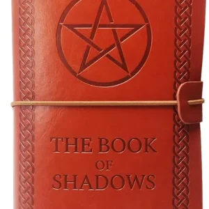 Book of Shadows: Fux Leather Bound Jounal Blank and Lined Journal, 150 Pages Spells Records, Large Pentacle (Magick Gifts)