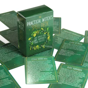 Practical Witchs Spell Deck - A Comprehensive Guide to Timeless Magic and Witchcraft - Empowering Spells for Love, Happiness, an