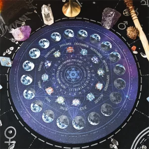 Creative Altar Pendulum Mat Pendulum Divination Rubber Pad Constellation Pendulum Pad Witchcraft Supplies Exquisite Altar Rubber