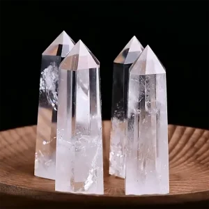 1.57"-3.14" Natural Crystals Stone White Crystal Wands Polishing Reiki Healing  Energy Stone Hexagonal Point Obelisk Gemstones